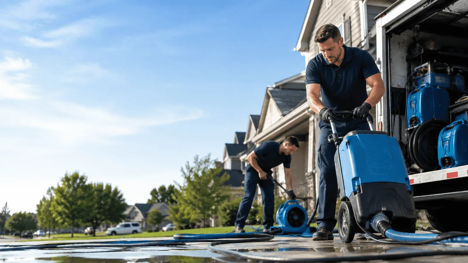 Flood Damage Cleanup being performed in Wellsville, PA
